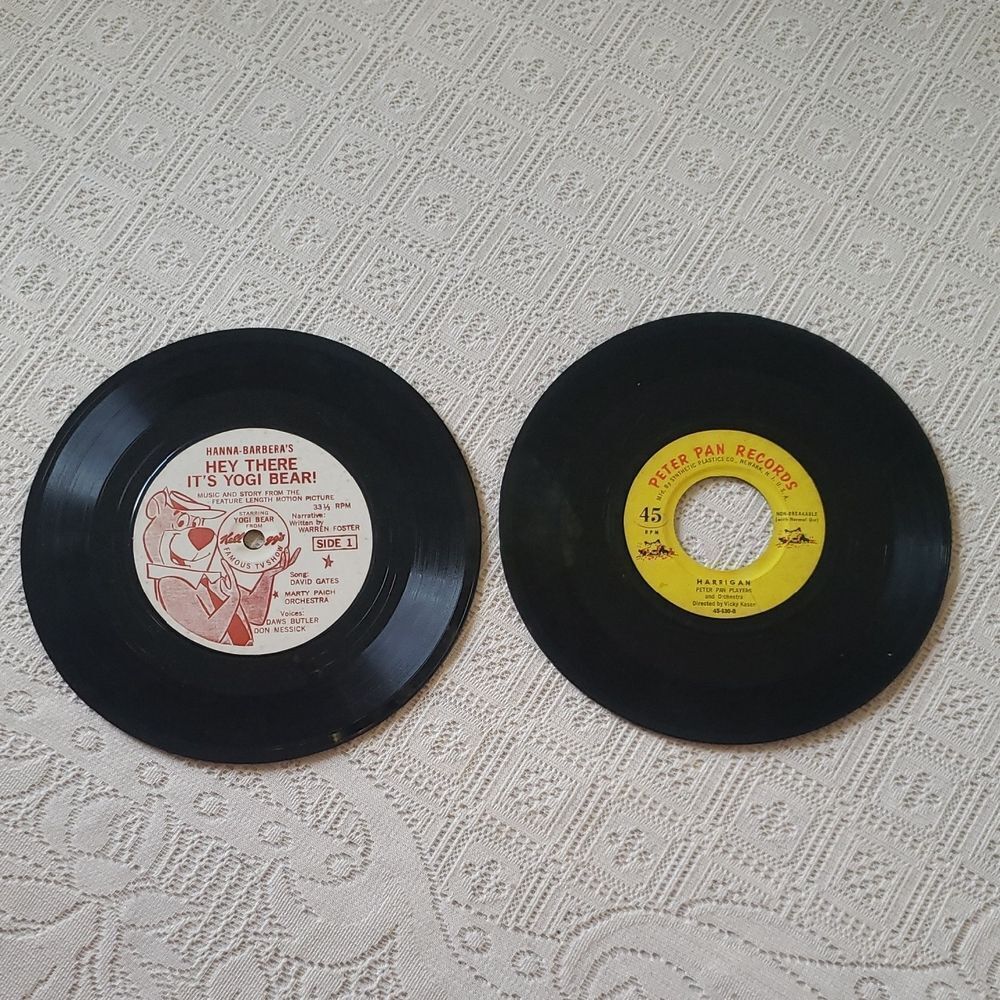 Vintage Lot of 2 Children's Vinyl Records